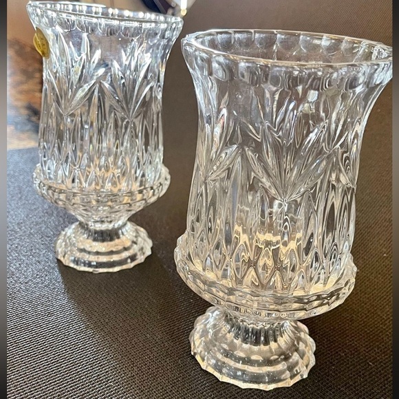 Set of vintage Princess cut crystal glass candleholders - Picture 4 of 7